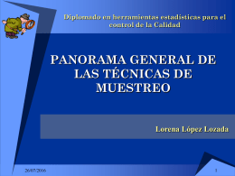 Muestreo Dra. Lorena López Lozada