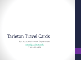 Travel Card Rules and Regulations