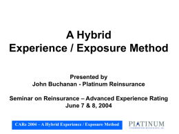 A Hybrid Experience / Exposure Method