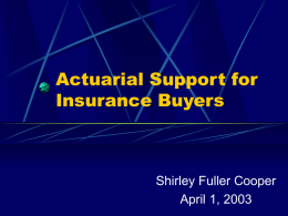 Actuarial Support for Insurance Buyers