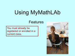 How to use MyMathLab