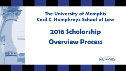 Returning Students Only - Scholarship Process Overview PowerPoint