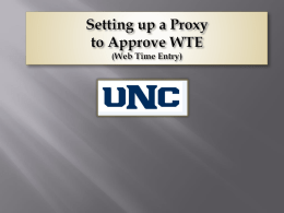 How to set up a proxy for WTE approvers
