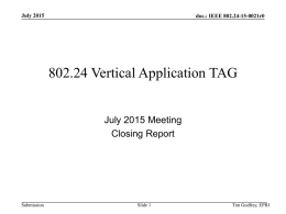 Meeting report