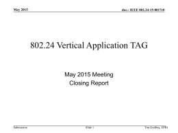 Meeting report