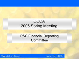 P&C Financial Reporting Committee