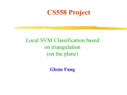 Local SVM Classification Based on Triangulation