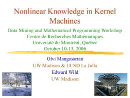 Nonlinear Knowledge in Kernel Machines (PowerPoint)