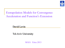 Extrapolation Models for Convergence Acceleration and Function's Extension