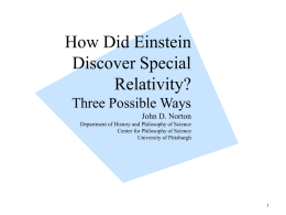 How Did Einstein Discover Special Relativity? Three Possible Ways