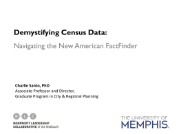 Using the New American FactFinder ppt