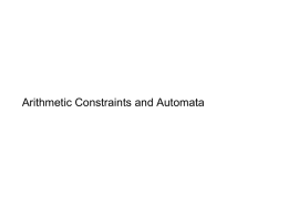 Arithmetic constraints and automata