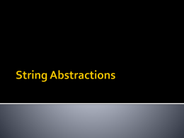 String abstractions