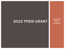 TPSID Grant Overview of Changes