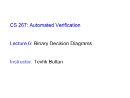 Lecture 6: Binary Decision Diagrams