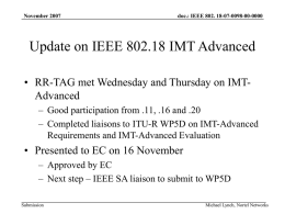 18-07-0098-r1-0000_Update_ on_ 802.18_IMT_Advanced.ppt
