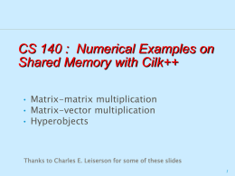 matrix multiplies and hyperobjects