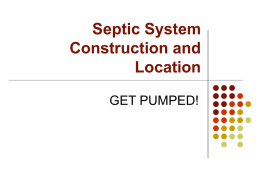 Location and Construction of Your Septic System