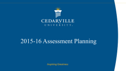 Assessment Presentation August 2015