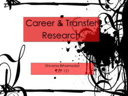 Career and Transfer Power Point