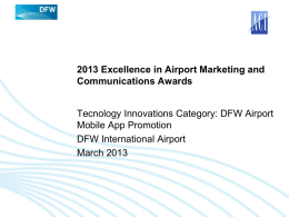ACI Awards- DFW Airport - Technology Innovations
