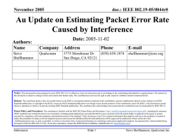 19-05-0044-00-0000-Update-on-Estimating-PER-Caused-by-Interference.ppt