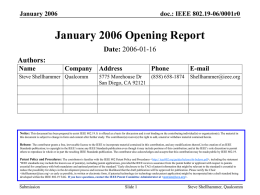 19-06-0001-00-0000-January-2006-Opening-Report.ppt