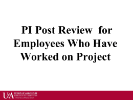 Effort Certification Instructions for PI reviewing Employees Effort Reports