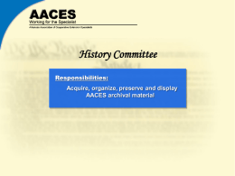 PowerPoint of AACES History