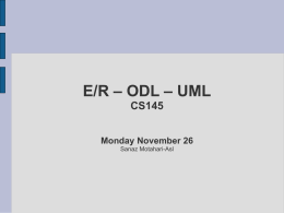 E/R, UML, ODL exercise
