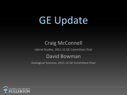 GE Update - 2011