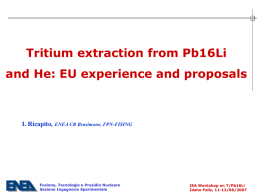 How to recover tritium from LiPb and helium; EU experience with gas liquid contactor