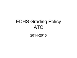 EDHS Grading Policy