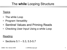 While Loops