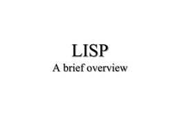 A Brief Review of LISP