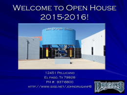 Welcome Open House Powerpoint