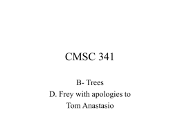 Mr. Frey's PowerPoint version of Dr. Anastasio's Btree Notes