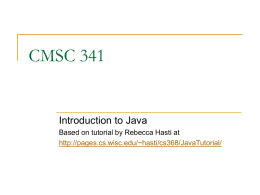 Introduction to Java 1