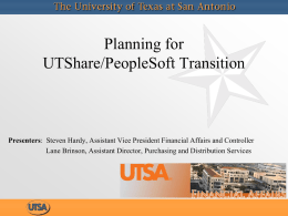 MASTER Planning for UTShare_PeopleSoft (S. Hardy)