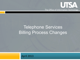 Telephone Services Billing