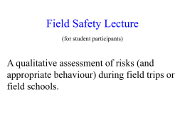 Field Safety Lecture