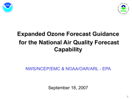 Air quality forecasting using WRF-NMM and CMAQ