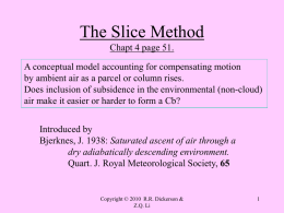 Lecture 9, Slice Method