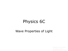 23.1 Physics 6C Wave Properties