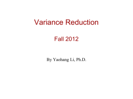 Variance Reduction