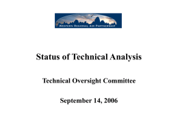 WRAP Technical Analysis Status Report from September Board Meeting