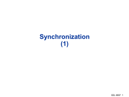 [slides] Synchronization