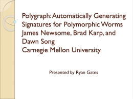 Polygraph: Automatic Signature Generation for Polymorphic Worms