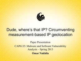 Dude, where’s that IP? Circumventing measurement-based IP geolocation