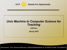 Unix machine in CS for teaching